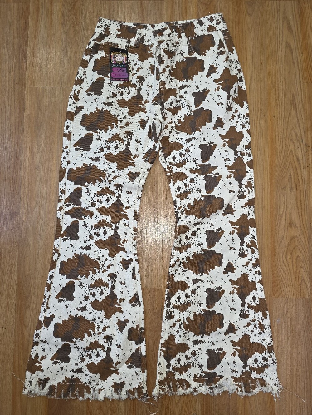 Women’s Cowprint Flared Jeans